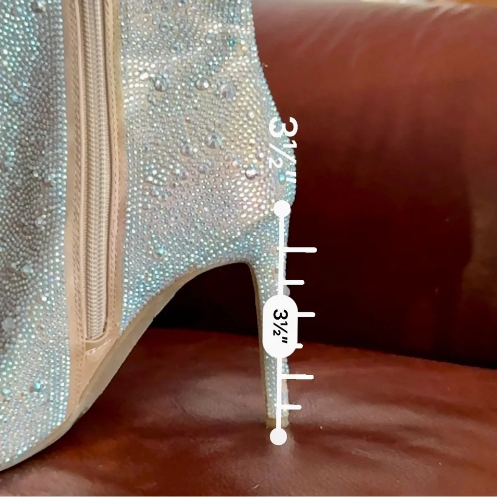 INC International Concepts Sparkling Rhinestone Heeled Boots - Picture 13 of 13